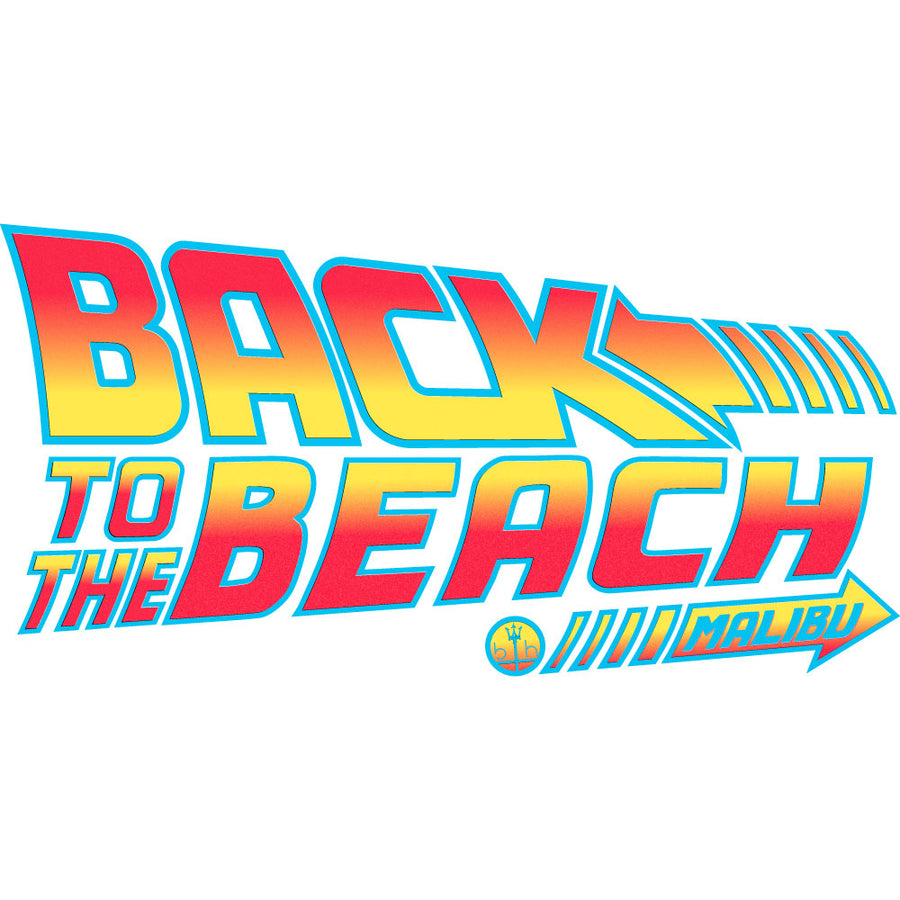 Back to the Future 80s movie inspired Graphic Hoodie Sweatshirt "Back To The Beach" in (Black) by BEN HOGESTYN MALIBU