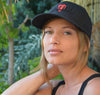 Malibu Heart Snap Back Trucker Hat Black/Black Embroidered By Ben Hogestyn Malibu