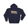 Back to the Future 80s movie inspired Graphic Hoodie Sweatshirt "Back To The Beach" in (Navy) by BEN HOGESTYN MALIBU