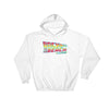 Back to the Future 80s movie inspired Graphic Hoodie Sweatshirt "Back To The Beach" in (White) by BEN HOGESTYN MALIBU