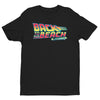 Back to the Future Inspired Graphic T-Shirt "Back To The Beach" short sleeve (Black) by BEN HOGESTYN MALIBU