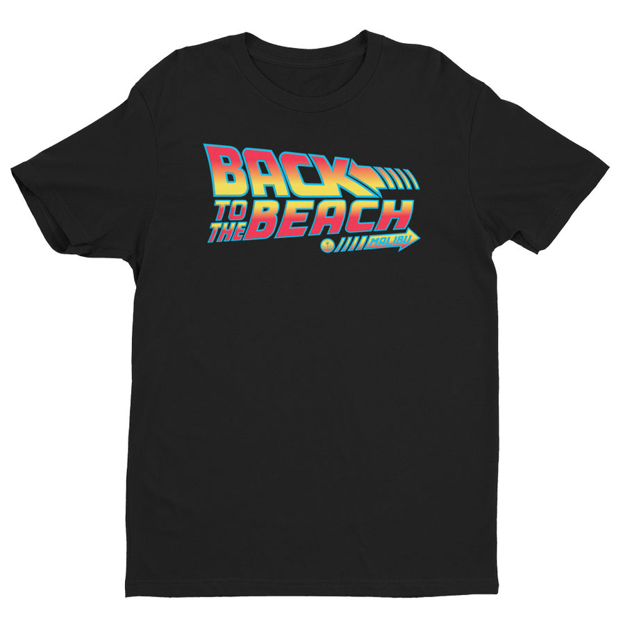 Back to the Future Inspired Graphic T-Shirt "Back To The Beach" short sleeve (White) by BEN HOGESTYN MALIBU