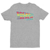 Back to the Future Inspired Graphic T-Shirt "Back To The Beach" short sleeve (Heather Grey) by BEN HOGESTYN MALIBU