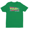 Back to the Future Inspired Graphic T-Shirt "Back To The Beach" short sleeve (Green) by BEN HOGESTYN MALIBU