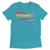 Back to the Future 80s movie inspired Graphic T-Shirt "Back To The Beach" in (Teal) short sleeve Tri-Blend by BEN HOGESTYN MALIBU