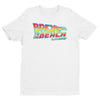 Back to the Future Inspired Graphic T-Shirt "Back To The Beach" short sleeve (White) by BEN HOGESTYN MALIBU