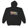 Back to the Future 80s movie inspired "Back To The Beach" Graphic Zipup Hoodie in (Black) by BEN HOGESTYN MALIBU