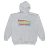 Back to the Future 80s movie inspired "Back To The Beach" Graphic Zipup Hoodie in (Heather Grey) by BEN HOGESTYN MALIBU