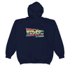 Back to the Future 80s movie inspired "Back To The Beach" Graphic Zipup Hoodie in (Navy) by BEN HOGESTYN MALIBU