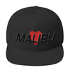 Malibu Heart Snapback Hat Embroidered by BEN HOGESTYN MALIBU Black