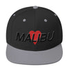 Malibu Heart Snapback Hat Embroidered by BEN HOGESTYN MALIBU Black/Silver