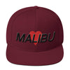 Malibu Heart Snapback Hat Embroidered by BEN HOGESTYN MALIBU Maroon