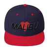 Malibu Heart Snapback Hat Embroidered by BEN HOGESTYN MALIBU Navy/Red