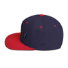 Malibu Heart Snapback Hat Embroidered by BEN HOGESTYN MALIBU Navy/Red Side