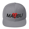 Malibu Heart Snapback Hat Embroidered by BEN HOGESTYN MALIBU Silver