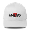 I heart Malibu Sideview White embroidered Flexfit hat by BEN HOGESTYN MALIBU