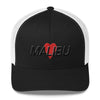 Malibu Love Snap Back Trucker Hat Black/White Embroidered By Ben Hogestyn Malibu