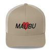 Malibu Love Snap Back Trucker Hat Khaki Embroidered By Ben Hogestyn Malibu
