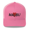 Malibu Love Snap Back Trucker Hat Pink Embroidered By Ben Hogestyn Malibu