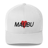 Malibu Love Snap Back Trucker Hat White Embroidered By Ben Hogestyn Malibu