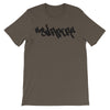 "Malibu SURFER Graffiti" Graphic T-shirt Men's Tee by BEN HOGESTYN MALIBU in Army Green