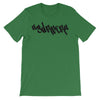 "Malibu SURFER Graffiti" Graphic T-shirt Men's Tee by BEN HOGESTYN MALIBU in Leaf Green