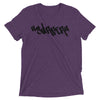 "Malibu SURFER Graffiti" Graphic T-shirt Short Sleeve Tee Tri-Blend by BEN HOGESTYN MALIBU in Purple