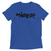 "Malibu SURFER Graffiti" Graphic T-shirt Short Sleeve Tee Tri-Blend by BEN HOGESTYN MALIBU in Royal Blue