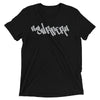 "Malibu SURFER Graffiti" Graphic T-shirt Short Sleeve Tee Tri-Blend by BEN HOGESTYN MALIBU in Solid-Black