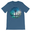 "Malibu Wave" Graphic T-shirt Designed In Malibu Made In Los Angeles by BEN HOGESTYN MALIBU (Steel Blue)