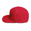 Heart Surf Red Embroidered Snapback Hat by BEN HOGESTYN MALIBU Sideview