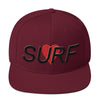 Surf Heart Snapback Hat Maroon Embroidered by BEN HOGESTYN MALIBU