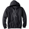 (Black) Zip Hooded Sweatshirt FRONT VIEW