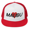 Malibu Love Red/White/Red Snapback Trucker Hat | Rounded Bill By Ben Hogestyn Malibu