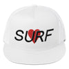 Surf Love Snapback Trucker Hat White | Rounded Bill By Ben Hogestyn Malibu
