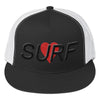 Surf Love Snapback Trucker Hat Black/White | Rounded Bill By Ben Hogestyn Malibu