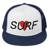 Surf Love Snapback Trucker Hat Navy/White/Navy | Rounded Bill By Ben Hogestyn Malibu
