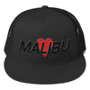 Malibu Love Black Snapback Trucker Hat | Rounded Bill By Ben Hogestyn Malibu
