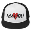 Malibu Love Black/White/Black Snapback Trucker Hat | Rounded Bill By Ben Hogestyn Malibu